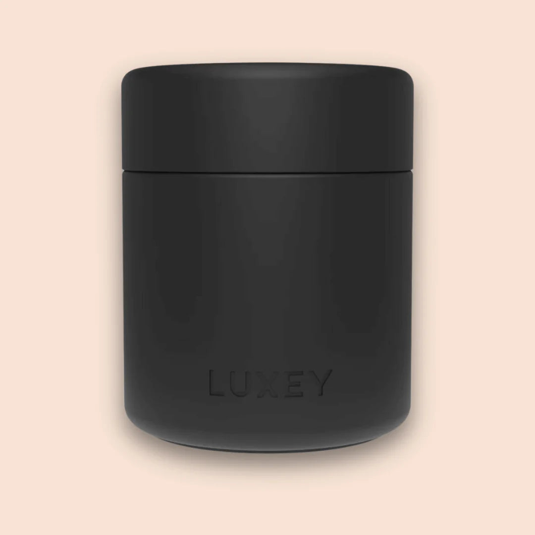 MiniLUX Reusable Glass Coffee Cup in Black