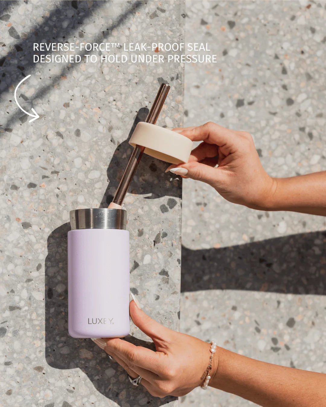Duo Switch Stainless Steel Iced & Hot Coffee Cup in Pomegranate 340ml