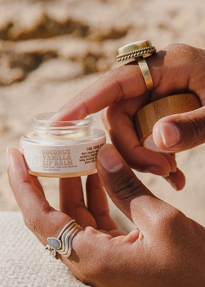 Natural Lip Balm in Coconut & Vanilla Vegan & Cruelty Free