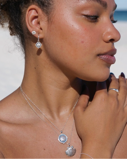 Isola Sun Earrings Sterling Silver