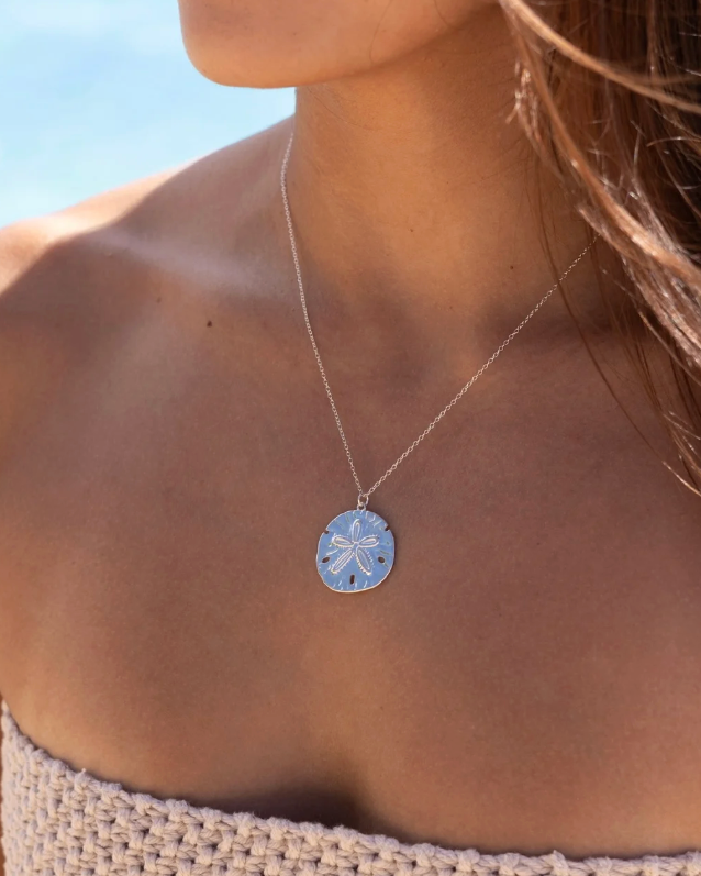 Sand Dollar Necklace Sterling Silver