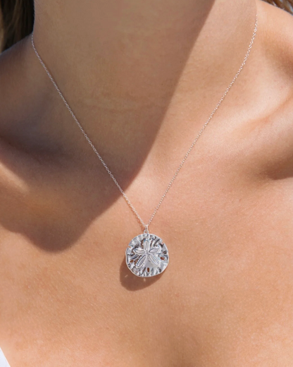 Sand Dollar Necklace Sterling Silver