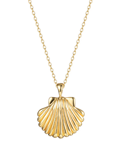 Sun Shell Necklace 18k Gold