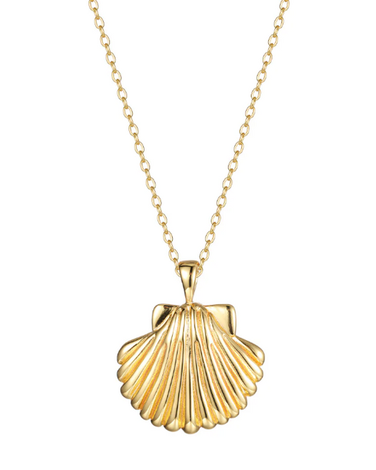 Sun Shell Necklace 18k Gold