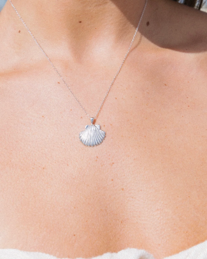 Sun Shell Necklace Sterling Silver
