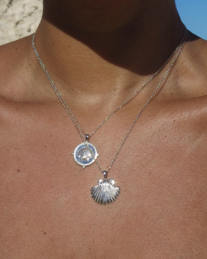 Sun Shell Necklace Sterling Silver