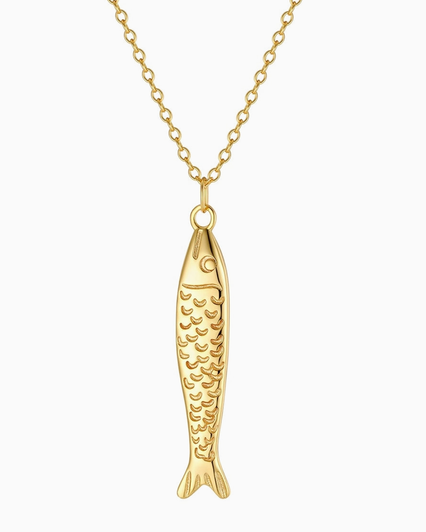 Sardine Necklace 18k Gold