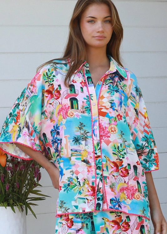Skye Button Up Resort Shirt by Salty Palm