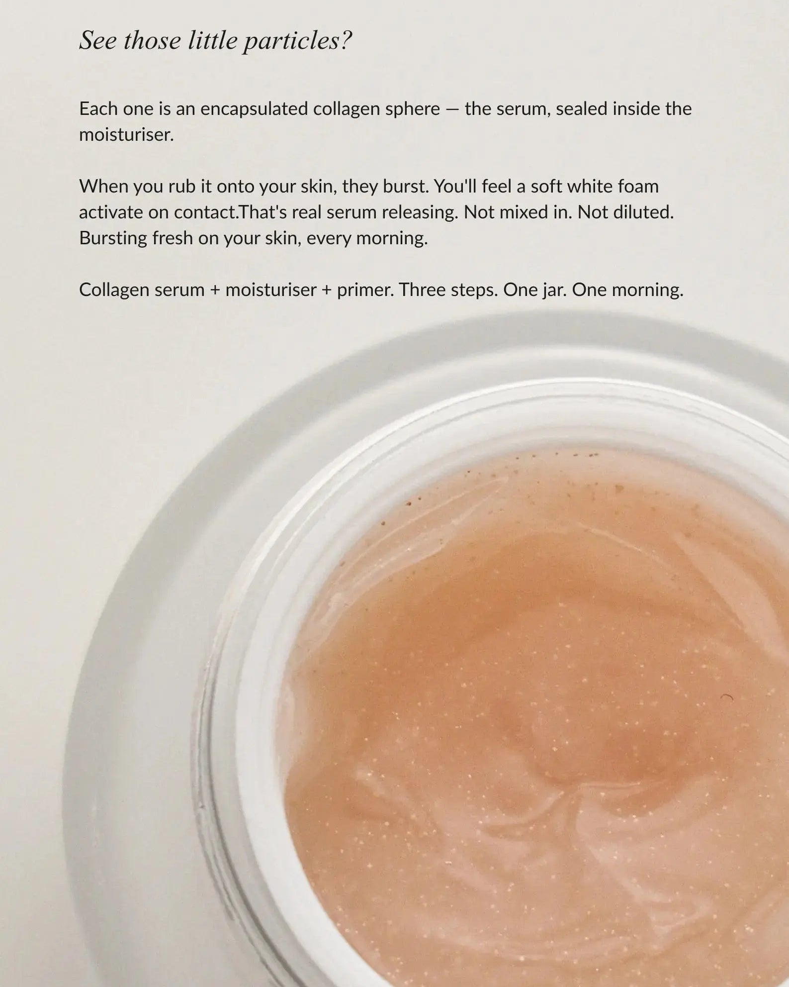 MS Morning Skincare Moi Starter Dawn Break collagen serum moisturiser