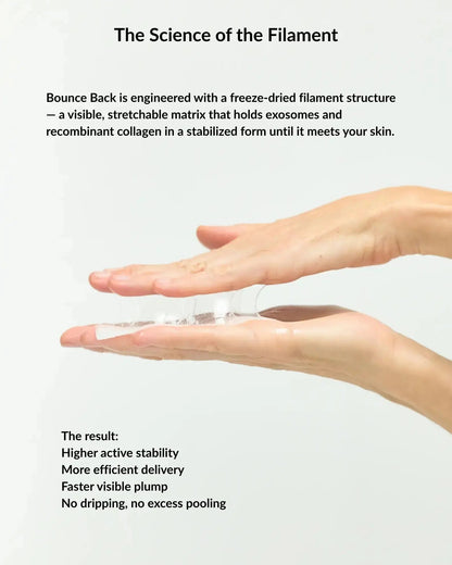 Ms Morning Bounce Back hydrating sheet mask. Korean skincare sheet mask. exosome and collagen-powered sheet mask