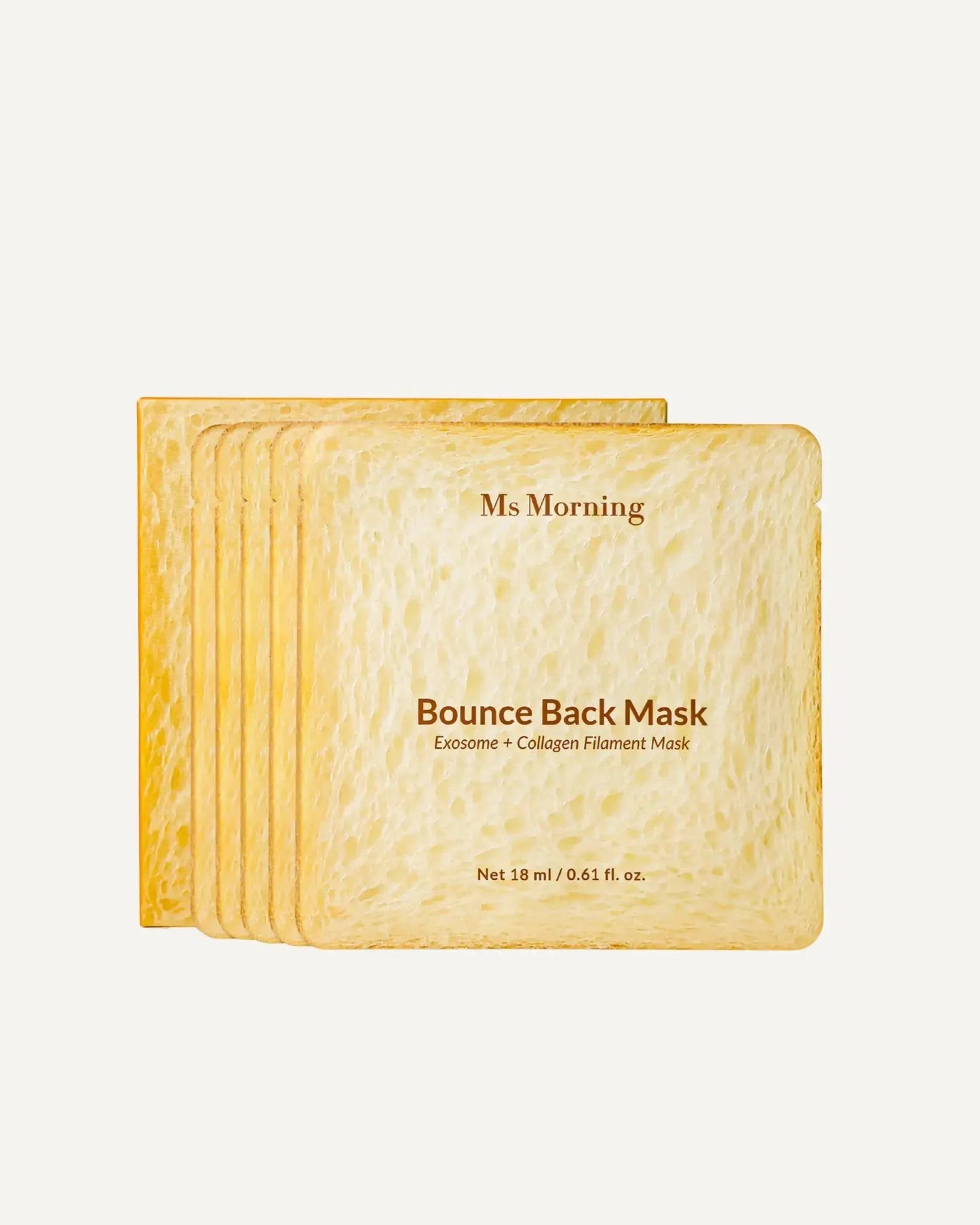 Ms Morning Bounce Back hydrating sheet mask. Korean skincare sheet mask. exosome and collagen-powered sheet mask