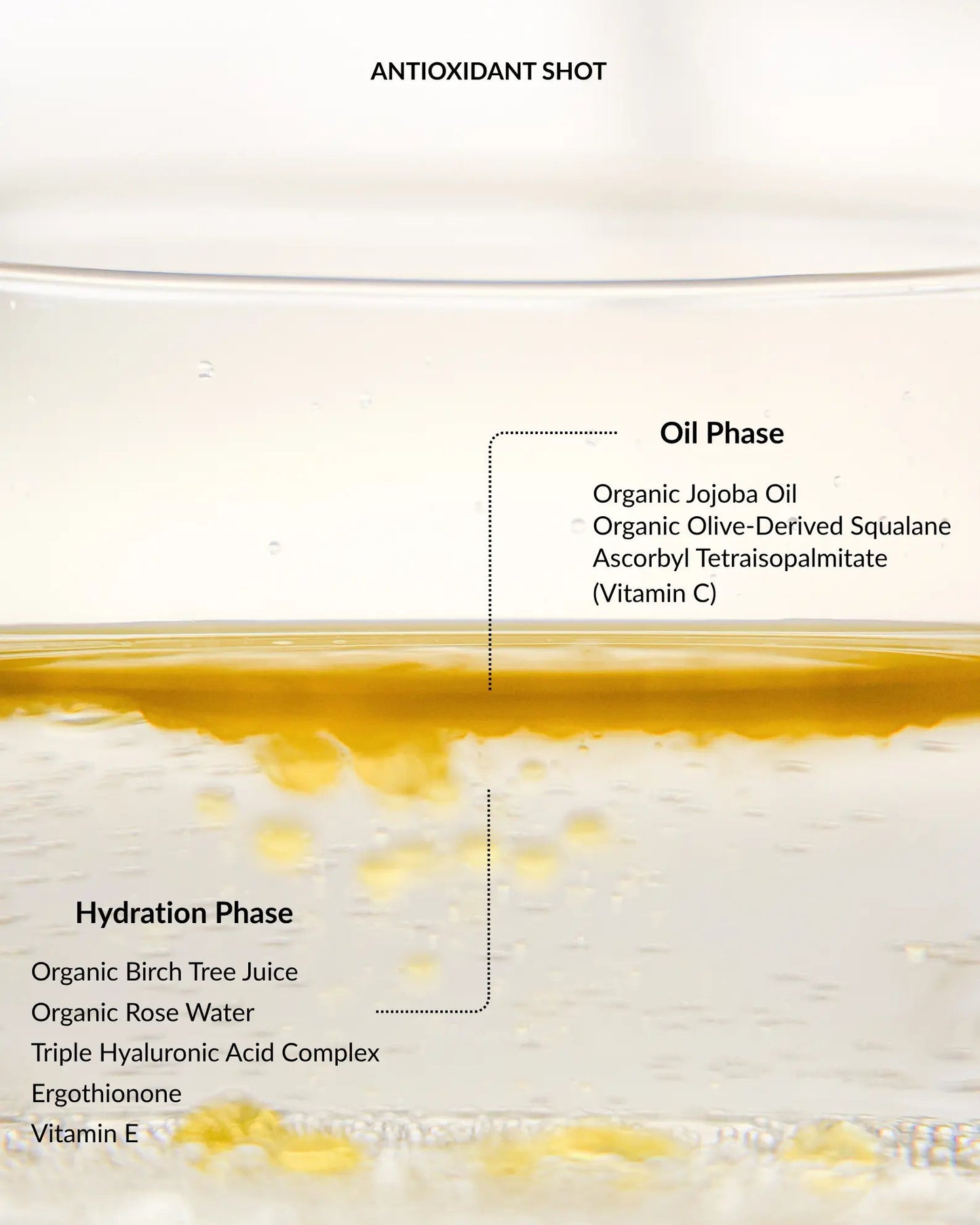 Bi-phase face oil shaken to activate antioxidant formula by Ms Morning, Korean skincare made in Australia