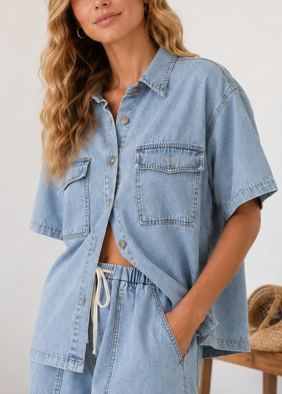 Sally Denim Button Shirt by MUTIG