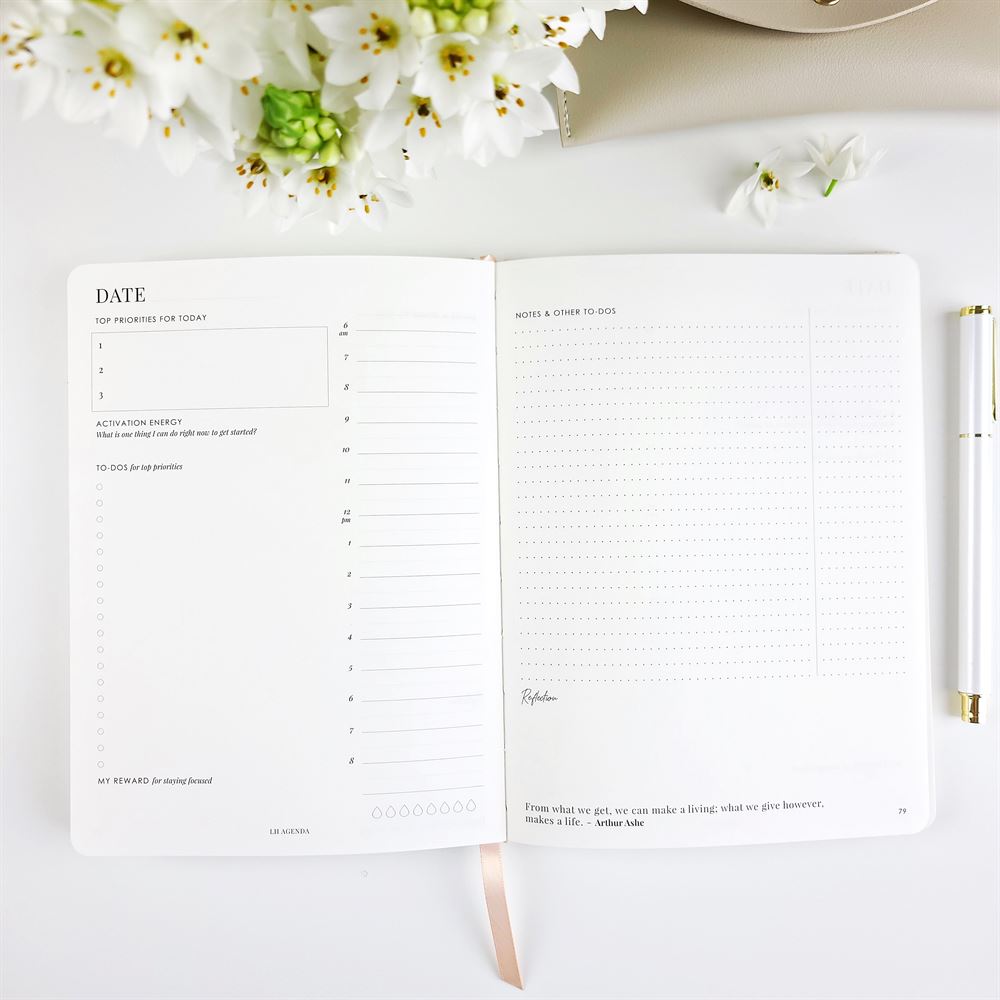 Day Organiser - Make Your Mark 'Prioritise' Daily Planner Journal Navy