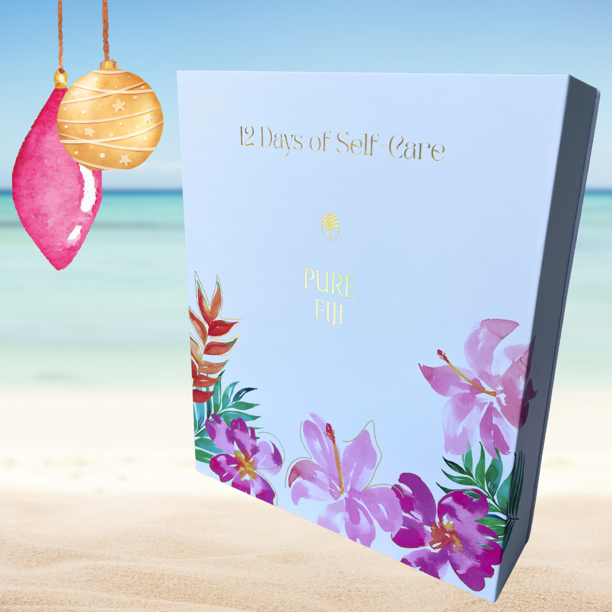 Pure Fiji Advent Calendar 2025 from Loloma Living in Queensland. Posts daily. Christmas collection made in Fiji. 12 days of self care. Fast and Free postage on Pure Fiji Advent calendar. Packaged in a festive box.