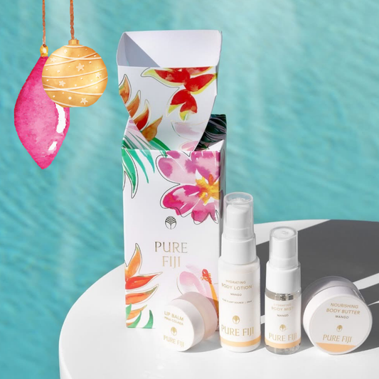 Loloma Living Stockist of Pure Fiji Christmas Cracker and Gift Sets. Tamborine Mountain Pure Fiji. Christmas Giftset from Pure Fiji. Made in Fiji.