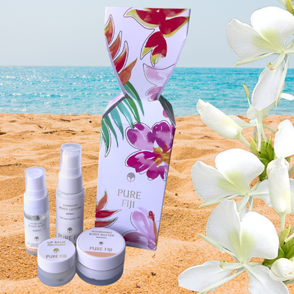 Loloma Living Stockist of Pure Fiji Christmas Cracker and Gift Sets. Tamborine Mountain Pure Fiji. White Gingerlily giftset from Pure Fiji.