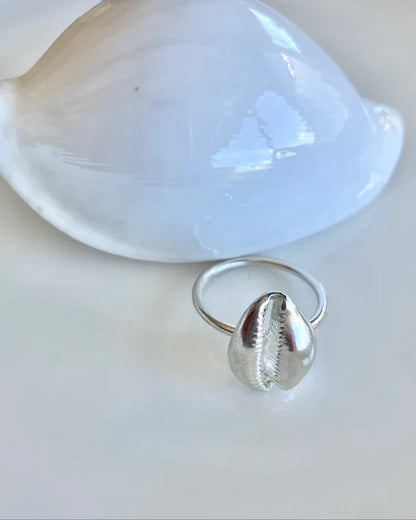 Tasmanian Cowrie Shell Ring Sterling Silver