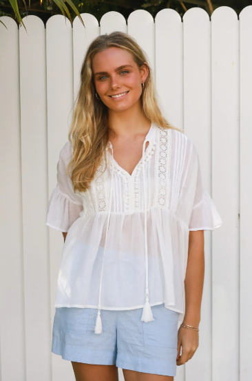 Louise Boho Daisy Blouse by Salty Palm