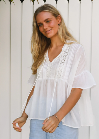 Louise Boho Daisy Blouse by Salty Palm