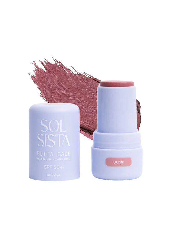 BUTTA BALM Mineral Lip & Cheek Balm SPF 50+ DUSK by Sol Sista Co