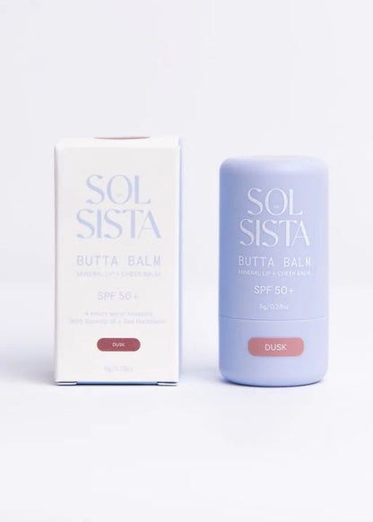 BUTTA BALM Mineral Lip & Cheek Balm SPF 50+ DUSK by Sol Sista Co