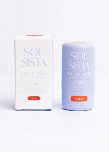 BUTTA BALM Mineral Lip & Cheek Balm SPF 50+ SUNSET by Sol Sista Co