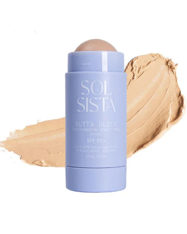 BUTTA BLOCK Tinted Mineral SPF 50+ SAND Fair by Sol Sista Co