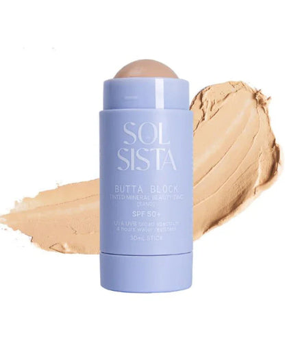 BUTTA BLOCK Tinted Mineral SPF 50+ SAND Fair by Sol Sista Co