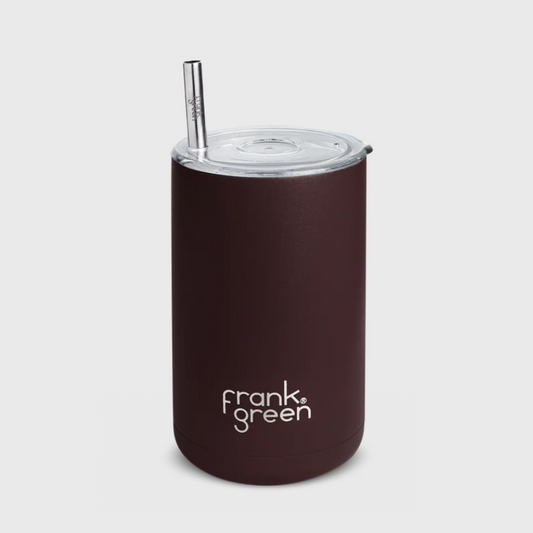 Frank Green Reusable Iced Coffee Cup with Straw in Chocolate