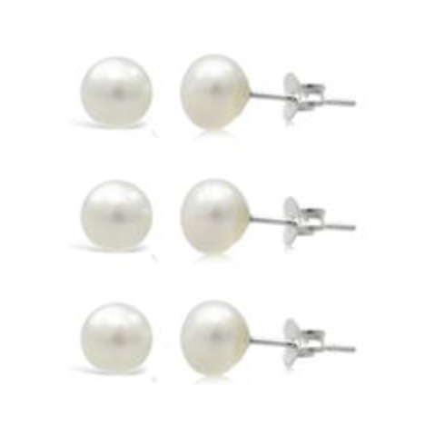 Freshwater Pearl Stud Small Sterling Silver