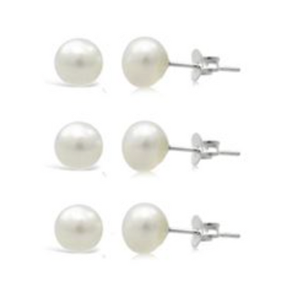 Freshwater Pearl Stud Small Sterling Silver