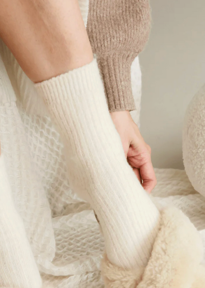 The Comfiest Socks in Cream