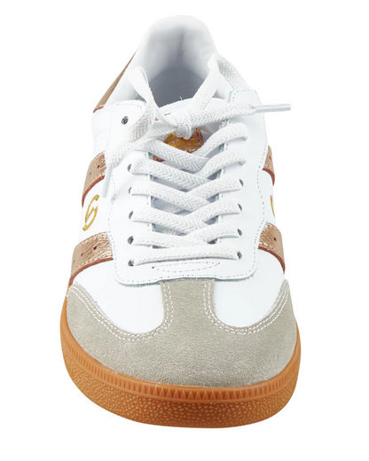 GOODSOLE 2001 Parallel Sneaker White/Rose Gold & Grey Suede