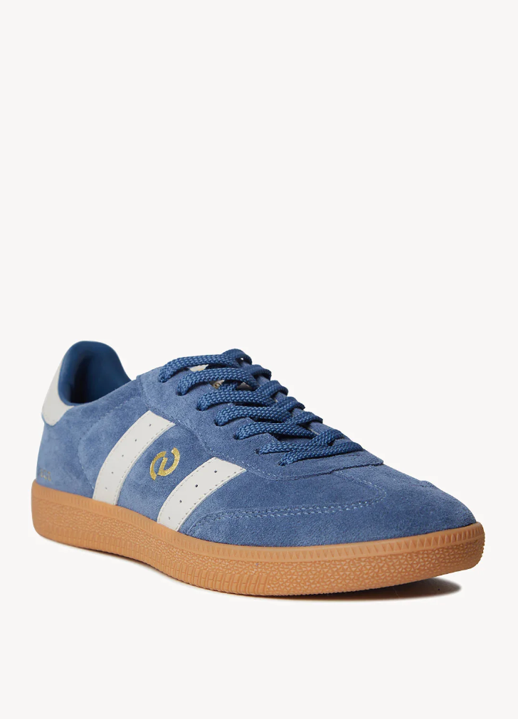 GOODSOLE 2001 Parallel Sneaker Peacock Blue Suede/Bone Leather