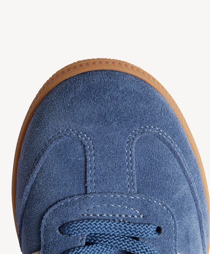 GOODSOLE 2001 Parallel Sneaker Peacock Blue Suede/Bone Leather
