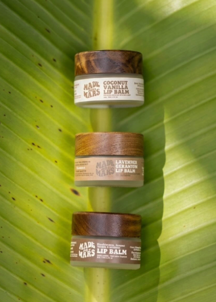 Natural Lip Balm in Lavender & Geranium Vegan & Cruelty Free