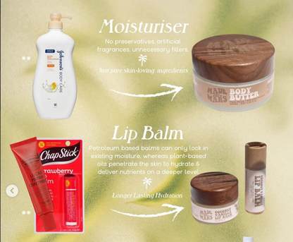 Natural Lip Balm in Coconut & Vanilla Vegan & Cruelty Free