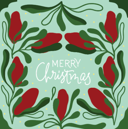 Australian Botanicals Christmas Greeting Card