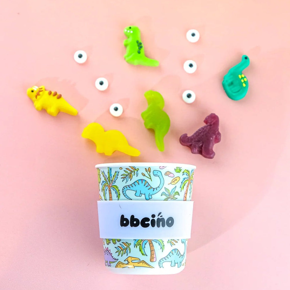 BBcino Reusable Cup: Midi SIP-A-SAURUS DINO (240mL)