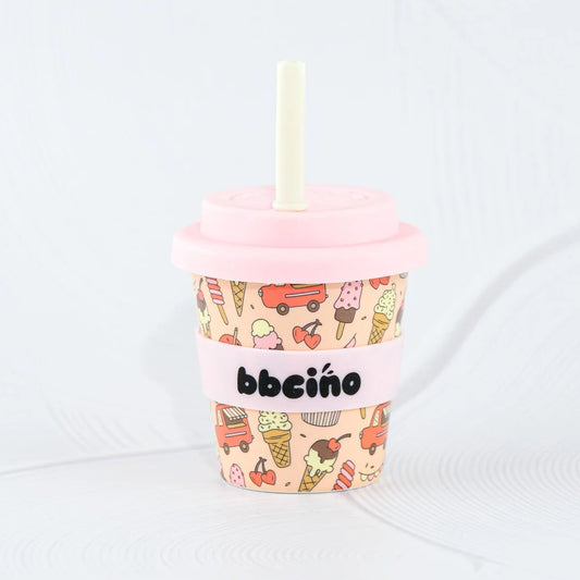 BBcino Reusable Cup: Mini SCOOPS PINK (120mL)