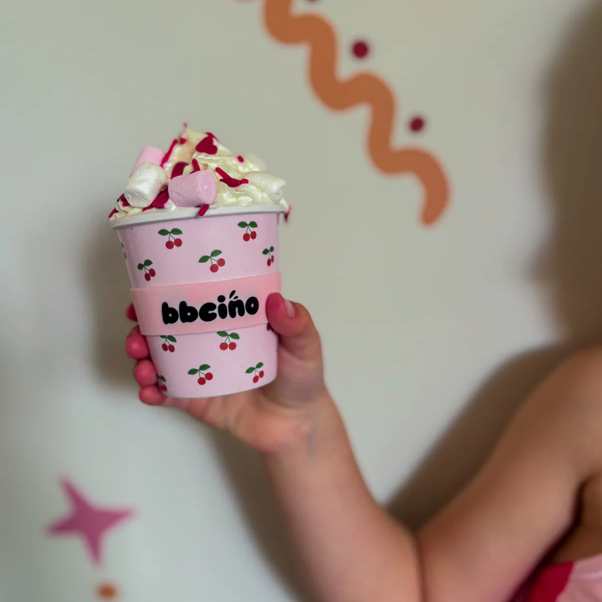 BBcino Reusable Cup: Mini CHERUB CHERRY (120mL)