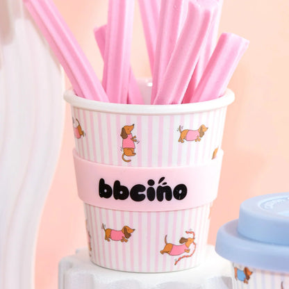 BBcino Reusable Cup: Mini DASH DOG PINK (120mL)