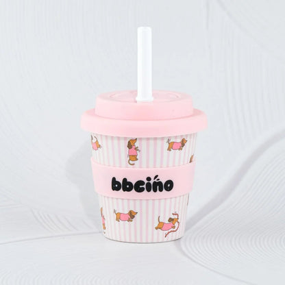 BBcino Reusable Cup: Mini DASH DOG PINK (120mL)