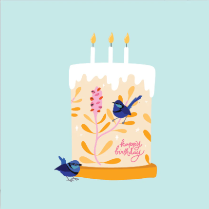 Bluebird Birthday Greeting Card