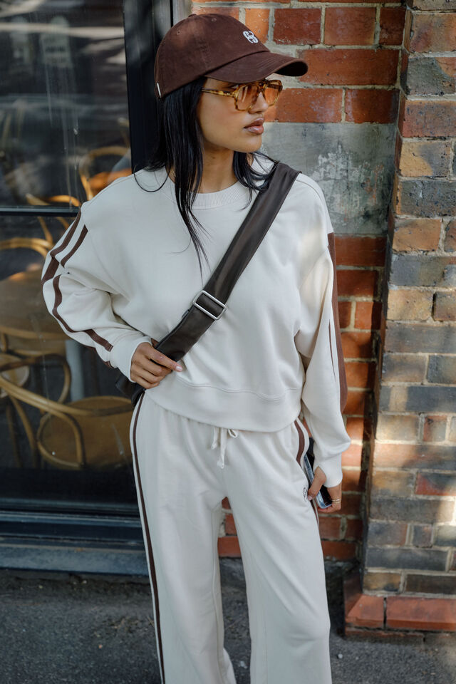 Sasha Sporty Slouchy Crew in Buff by Ceres Life
