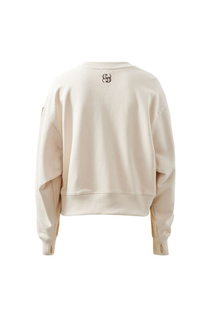 Sasha Sporty Slouchy Crew in Buff by Ceres Life