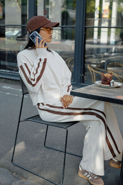 Sasha Sporty Slouchy Crew in Buff by Ceres Life