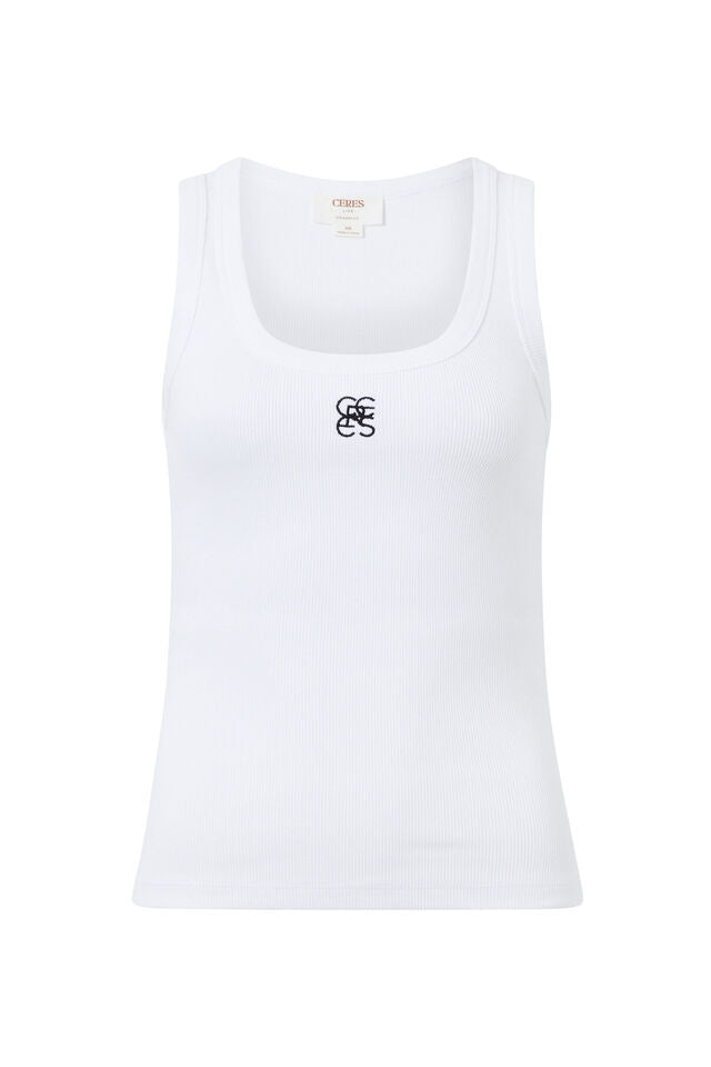 Zoe Tank in White by Ceres Life