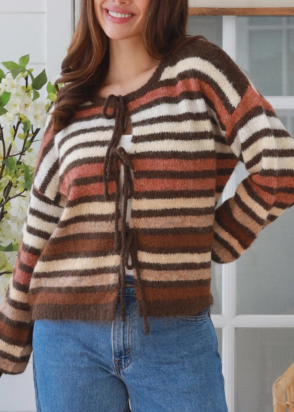 Bonnie Browns Tie-Up Knit Jumper